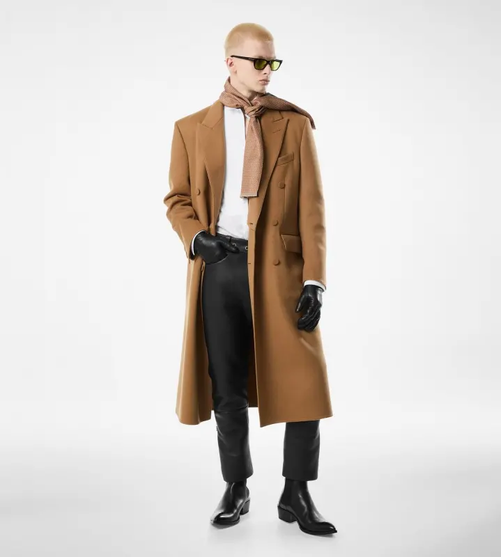WOOL CASHMERE DOUBLE SPLITTABLE COAT CAMEL online